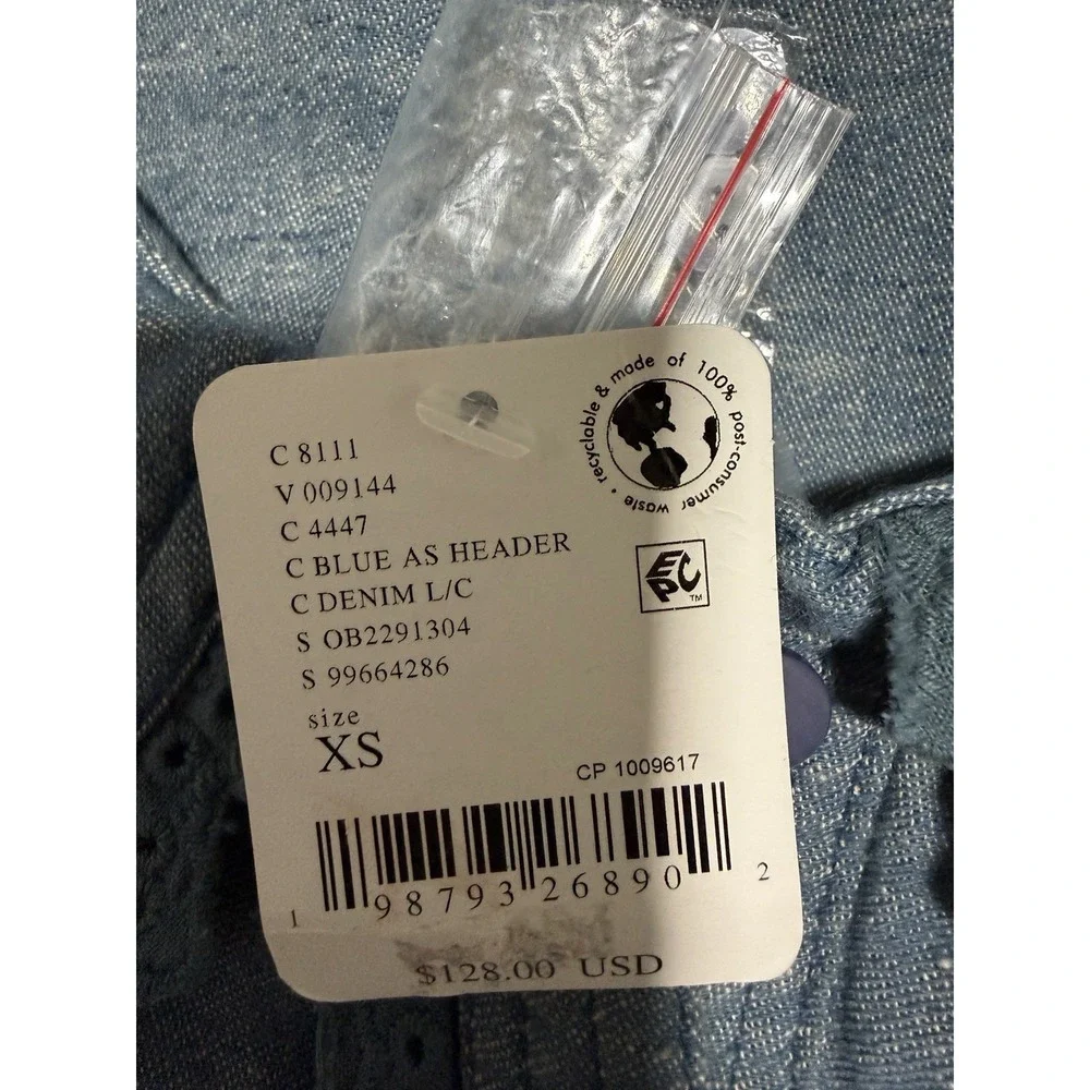 Free People We The Free Baby Blues Summit Shirt Blue As Header Women's Size‎ XS